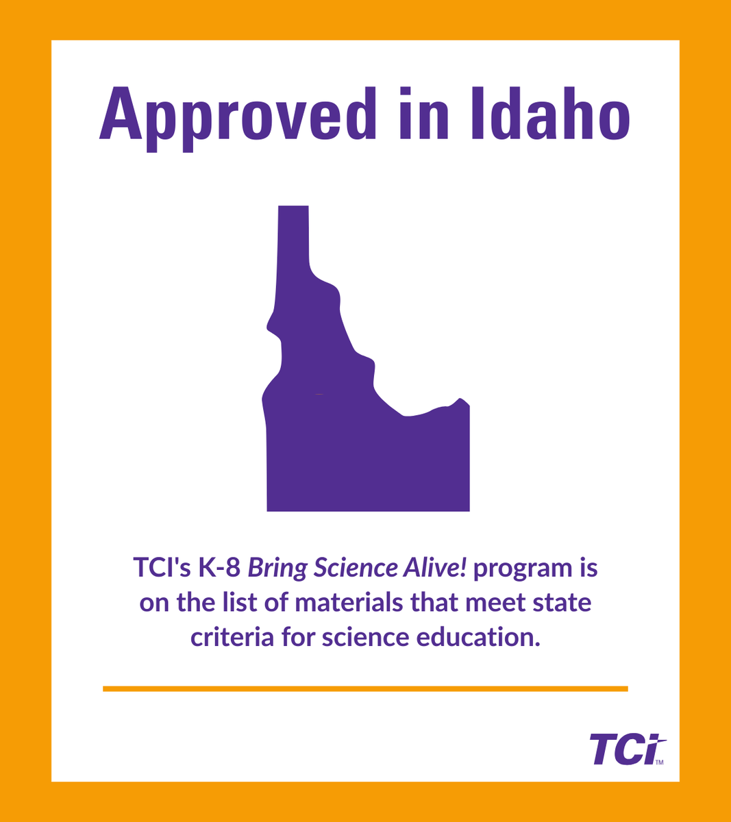 TeachTCI's tweet image. Did you hear the news?

Bring Science Alive! is now approved in Idaho for K–8 science.

The program supports hands-on, standards-aligned learning where students do science, not just read about it.

Request samples ➡️ bit.ly/4kqzNsf

#IDEdu #SatChat