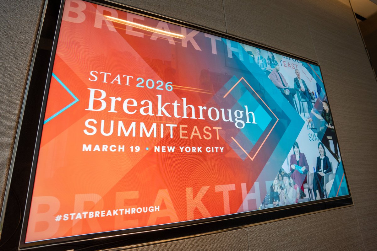 statbrandstudio's tweet photo. @statnews Brand Studio editor @JesseMcQuarters is onsite at #STATBreakthrough East in NYC, with sponsored conversations ahead featuring @nyulangone, @Regeneron, @JazzPharma, and @AmnealPharma. https://t.co/gewLGcRGZz