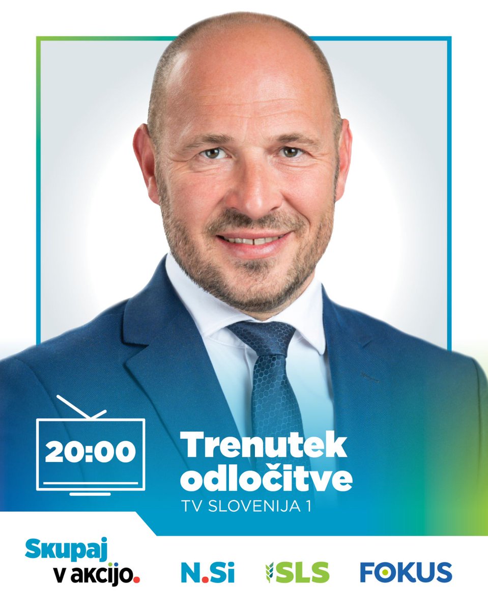 NovaSlovenija's tweet image. Vabljeni k ogledu predvolilnega soočenja predsednikov parlamentarnih strank, kjer bo skupno listo NSi, @strankaSLS, @Fokus_stranka zastopal @JernejVrtovec.

#soocenje
#skupaj