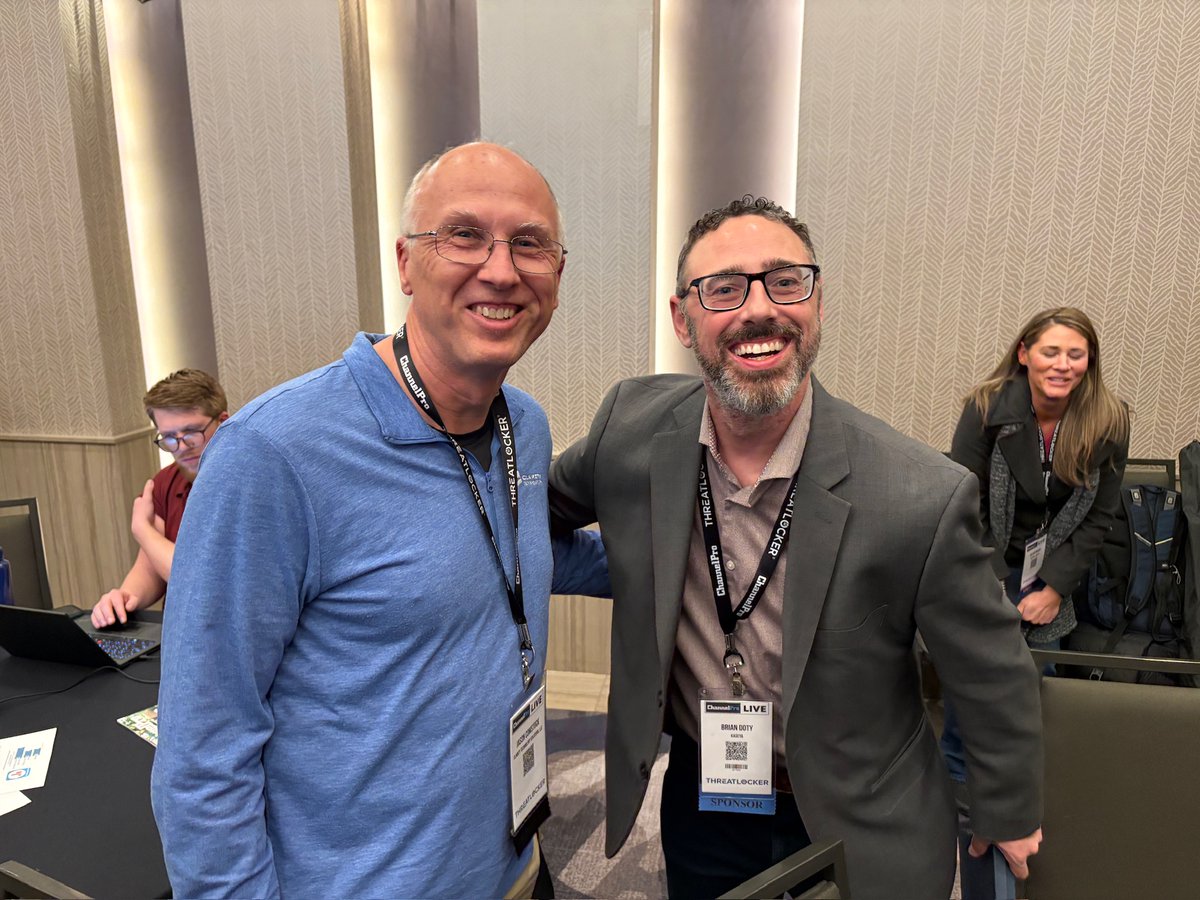 ClarityTechSolu's tweet image. Jason Comstock represented our team at ChannelPro in Columbus, Ohio, pictured here with Brian Doty of Kaseya. Always valuable to connect and collaborate with channel leaders. #ClarityTS
