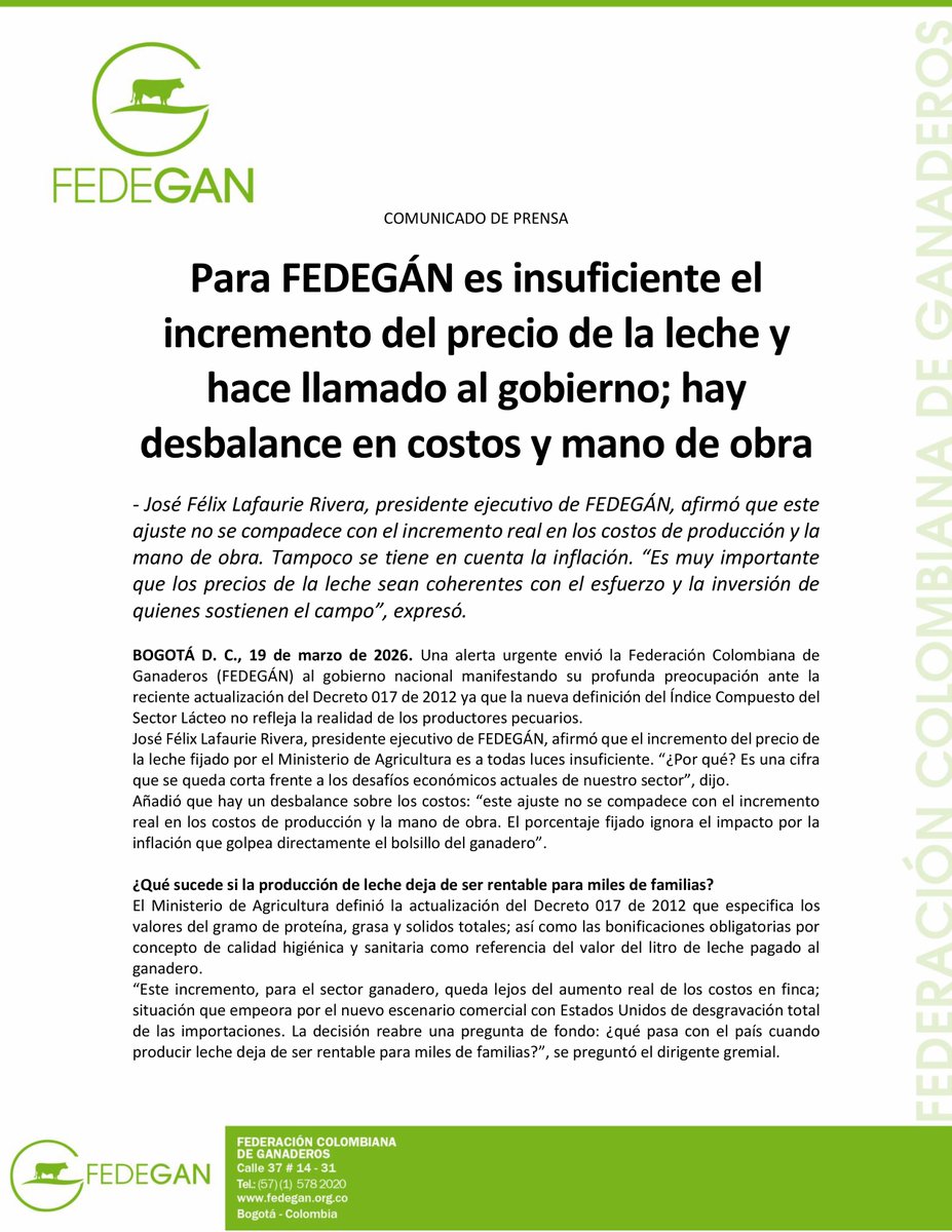 José Félix Lafaurie tweet media