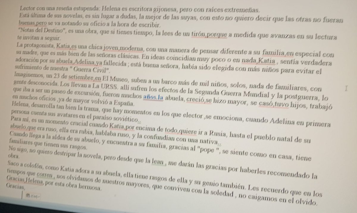 HelenaNC's tweet photo. Estupenda reseña : NOTAS DEL DESTINO https://t.co/iuuc0gTXtN