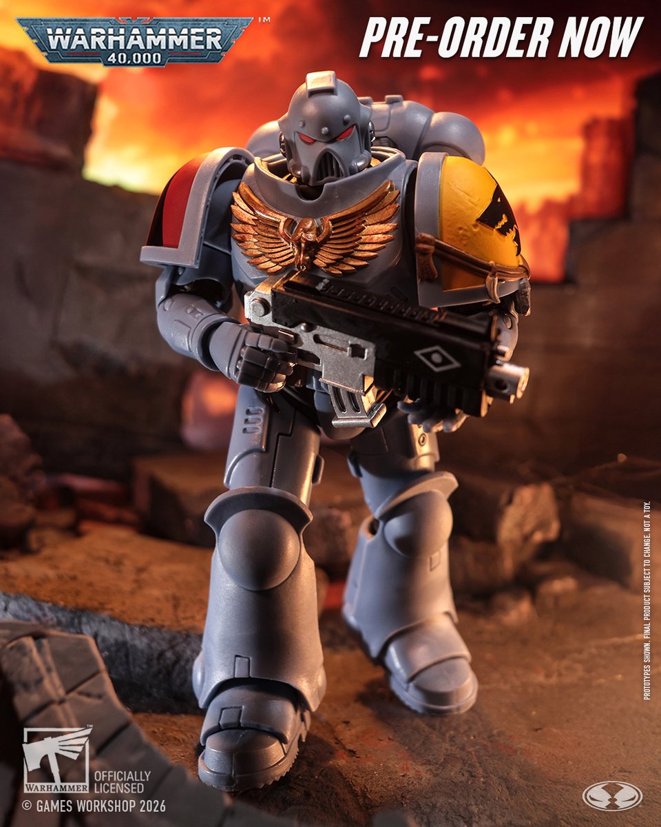 mcfarlanetoys's tweet photo. Grey Hunter (Space Wolves) is available for pre-order NOW at select retailers! ➡️⁠ https://t.co/imLDGKfACm 

7" scale Warhammer 40,000 action figure includes Bolt Gun, Chainsword, alternate hand, removable Power Pack, art card and display base   

#McFarlaneToys #Warhammer40K #New40K #Warhammer40000 #WarhammerCommunity #GreyHunter #SpaceWolves