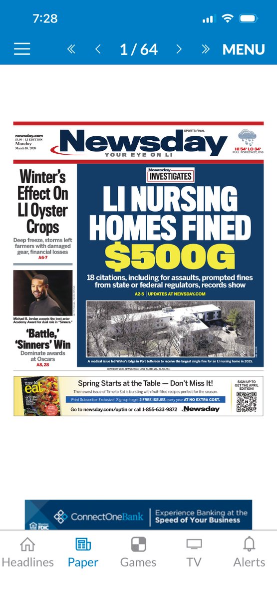 dallimarinolaw's tweet photo. Dalli &amp; Marino founding partner John Dalli appeared on Newsday TV and was quoted in a Newsday report about the recent state and federal inspections at multiple Long Island nursing homes, leading to more than $500,000 in fines.
Read more here https://t.co/ewFzE1joAj https://t.co/sDXGiWs0Wx
