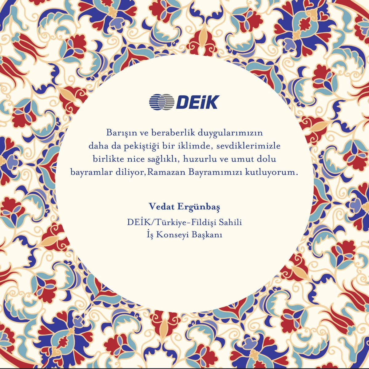 vedaterg's tweet photo. Barışın ve beraberlik duygularımızın
daha da pekiştiği bir iklimde, sevdiklerimizle birlikte nice sağlıklı, huzurlu ve umut dolu bayramlar diliyor, Ramazan Bayramımızı kutluyorum. https://t.co/VfcsVi4Y79