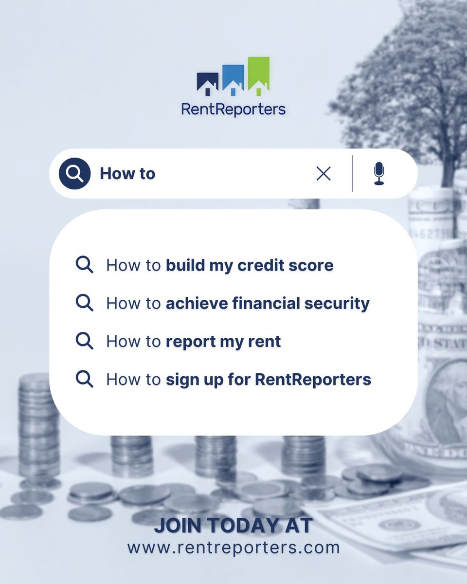 Rent_Reporters's tweet photo. Looking to boost your credit score fast? 🚀

Turn your rent into credit with RentReporters. Build credit history, improve your score, and unlock better financial opportunities—all with payments you already make.
🔗 Join now: https://t.co/1uHW5qZPj3

#BuildCredit #RentReporters https://t.co/ZwDC6EyTgS