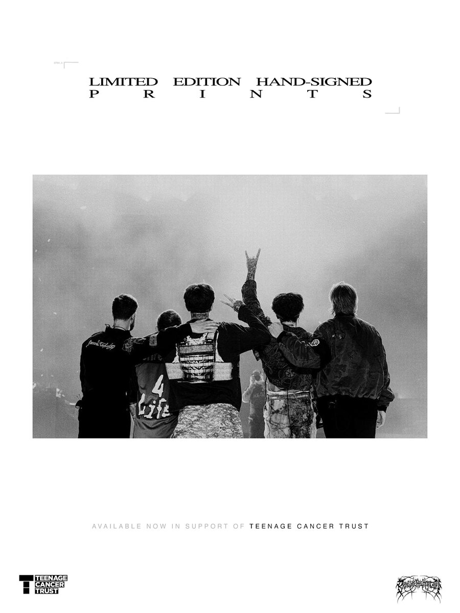 100 signed prints available now in support of <a href="/TeenageCancer/">Teenage Cancer Trust</a> 
shop.teenagecancertrust.org/products/bring…