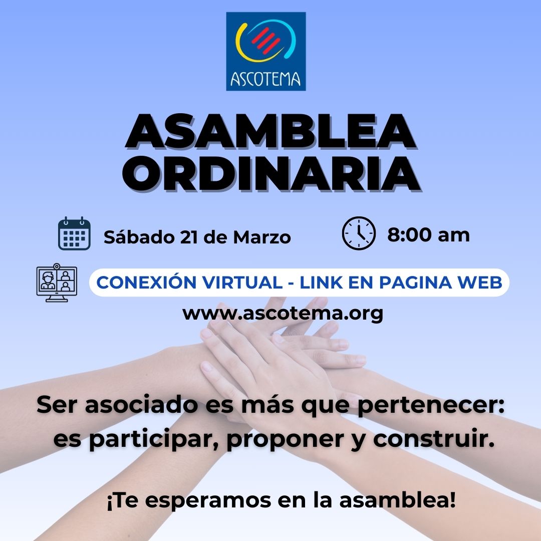 ascotema's tweet photo. 💥ESTE SÁBADO 21 DE MARZO

💪 Tu participación es muy importante.
Es el momento de informarnos, aportar y seguir construyendo juntos el crecimiento y fortalecimiento de nuestra asociación.

¡Te esperamos!
👉 https://t.co/CR1WDN7jeG https://t.co/dpQztpag11