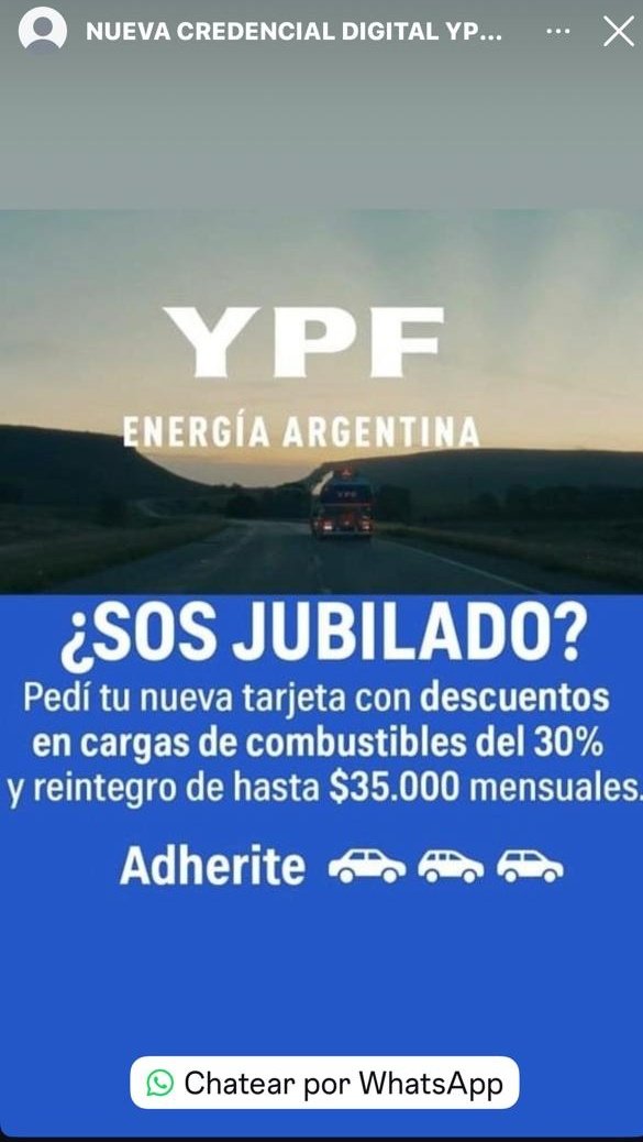 La UFECyED alerta por una estafa viral en redes: falsas promociones derivan a WhatsApp para obtener datos o dinero. ⚠️
No ingreses a enlaces dudosos, no compartas información personal y cortá el contacto ante sospechas.
Ante dudas, consultá o denunciá en canales oficiales del MPF