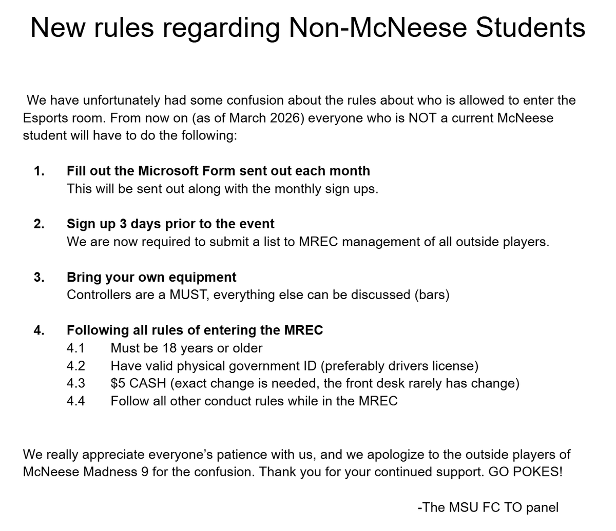 McNeese Fight Club tweet media