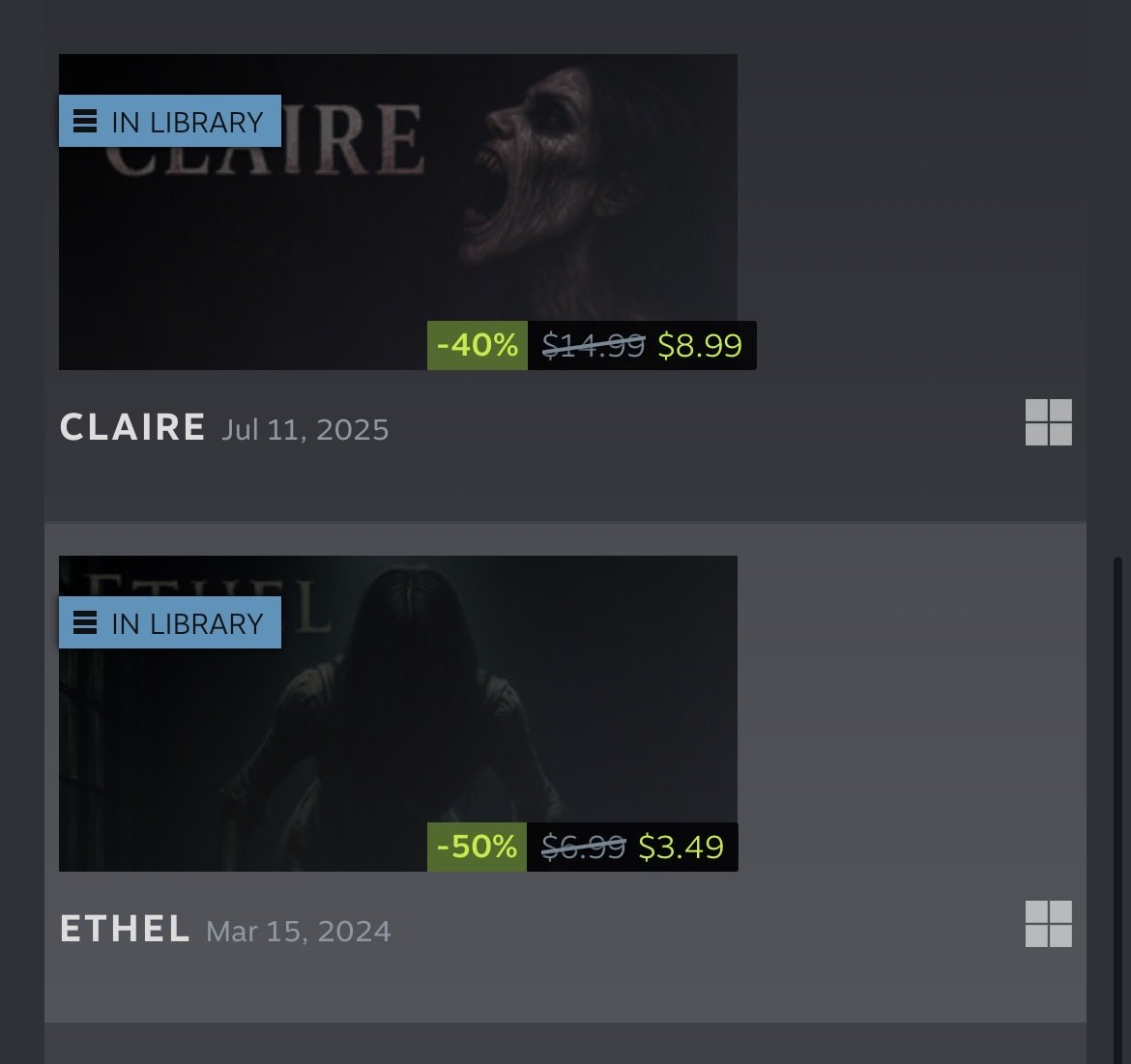 tonyshouldersg's tweet photo. Both my horror games are discounted at their lowest price for a short time!
Steam: https://t.co/Du8uSYCI0O
#horrorstreamer #horrorcontent #horror #indiedev https://t.co/oN6jjNScIS