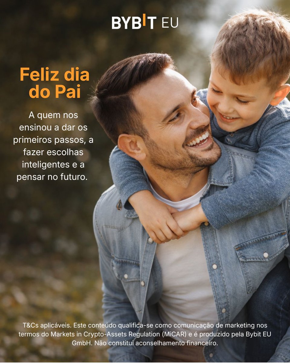 Feliz Dia do Pai 💙

​Hoje celebramos aqueles que nos guiam, dentro e fora do mundo financeiro. 

A todos os pais que fazem a diferença todos os dias, o nosso muito obrigado.

#bybitportugal #bybiteu