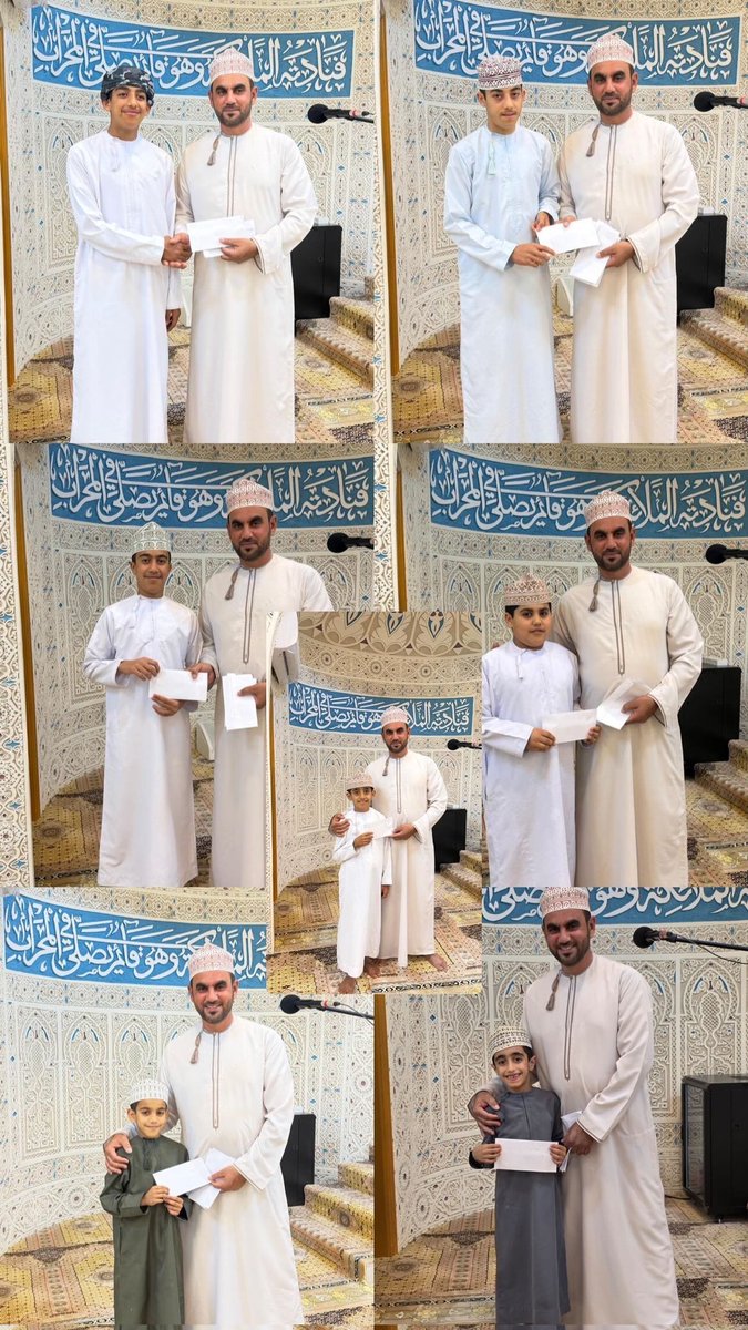ALBAKSss's tweet photo. مبادرة كريمة سخية من الأخ العزيز (هلال بن سالم السعيدي..أبوشهم) لتكريم المتميزين في حلق القرآن الكريم من الناشئة وممن كان لهم دوراً بارزاً في إقامة صلاة التراويح والتهجد والدروس المقامة في الجامع طيلة أيام الشهر الفضيل 
#بلد_البكس https://t.co/3VjpUvzH8I