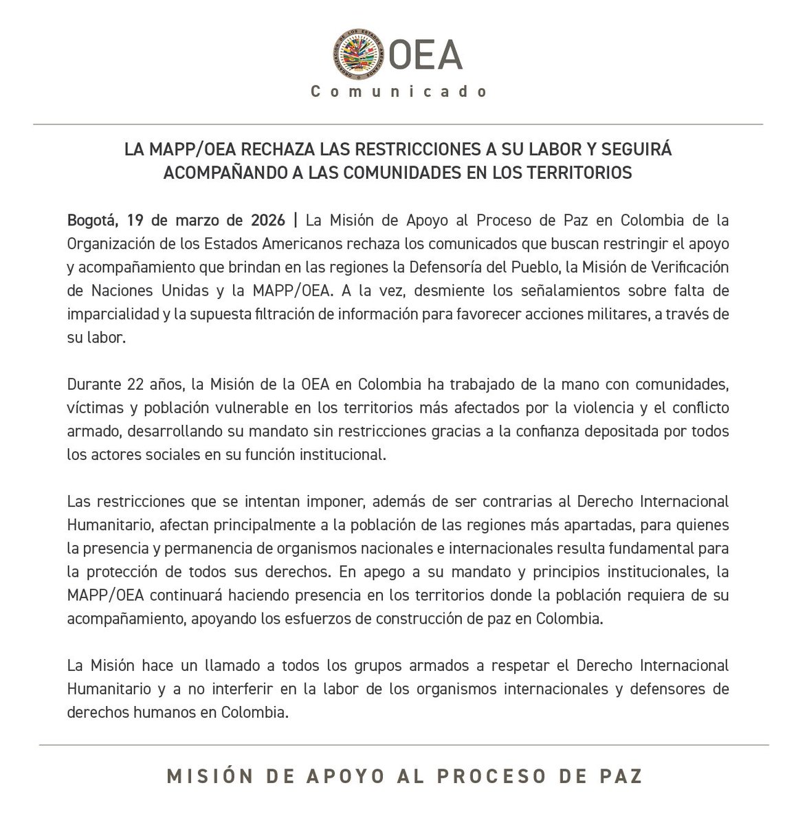 MAPP/OEA tweet media