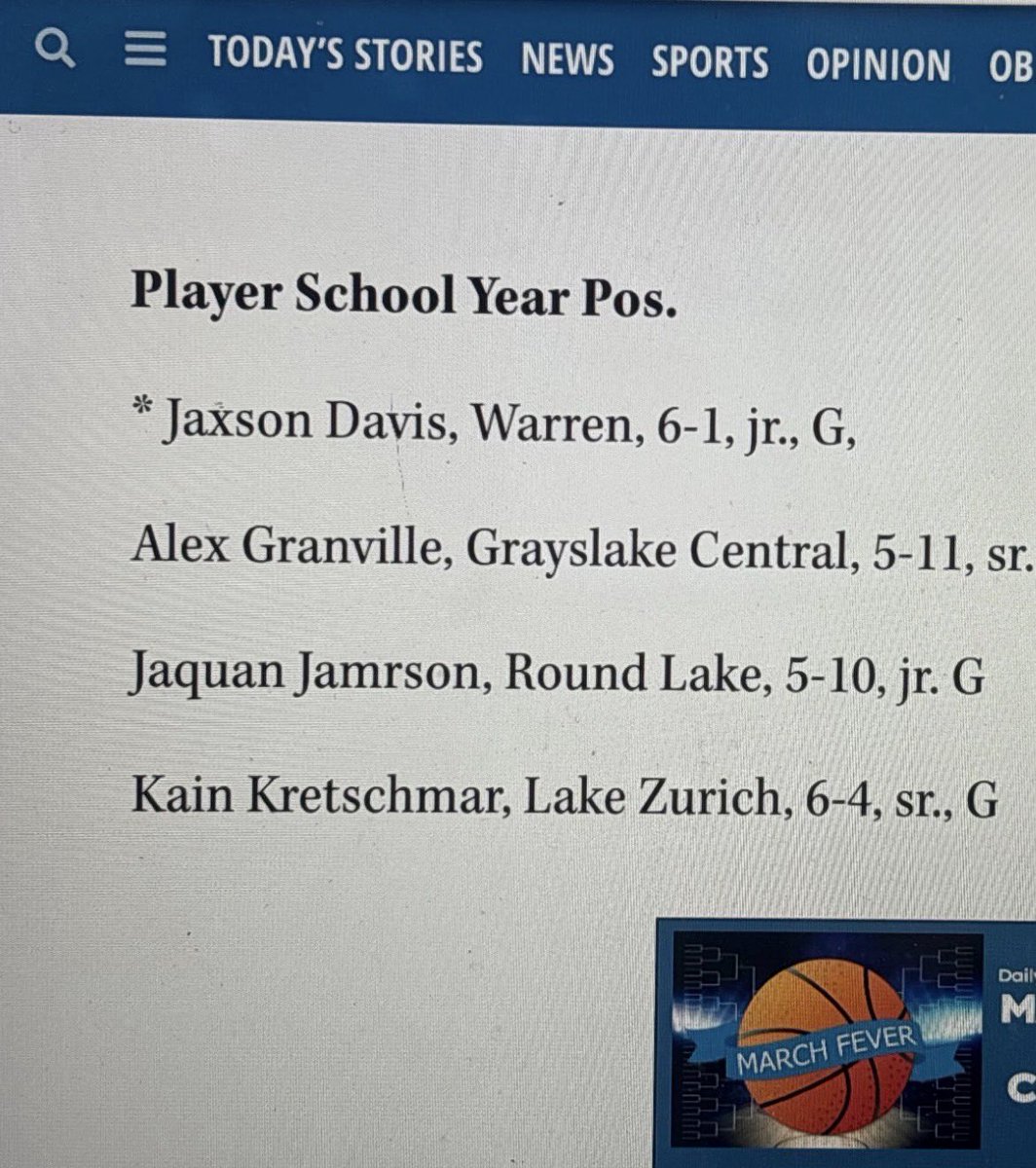 KainKretschmar's tweet photo. Honored to be named All Area! https://t.co/XF1EMbQbpv