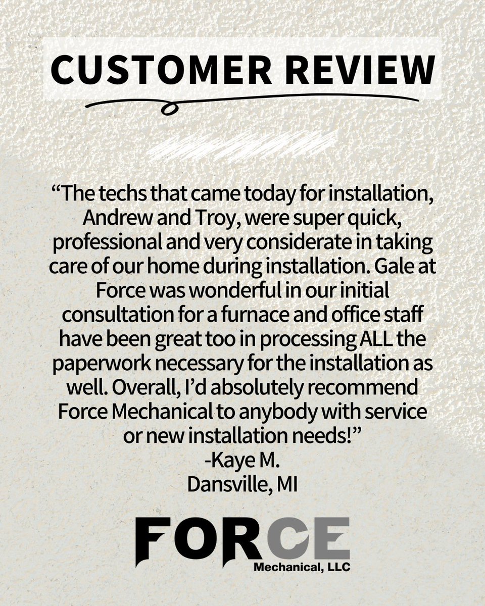 FORCE MECHANICAL LLC tweet media