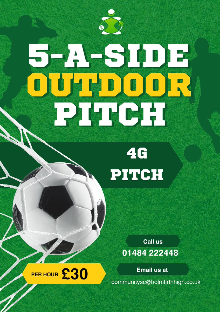 We have a slot tomorrow evening 8-9 pm if anyone is interested? #pitch #footballfix #Goal #team #holmfirthevents #huddersfield