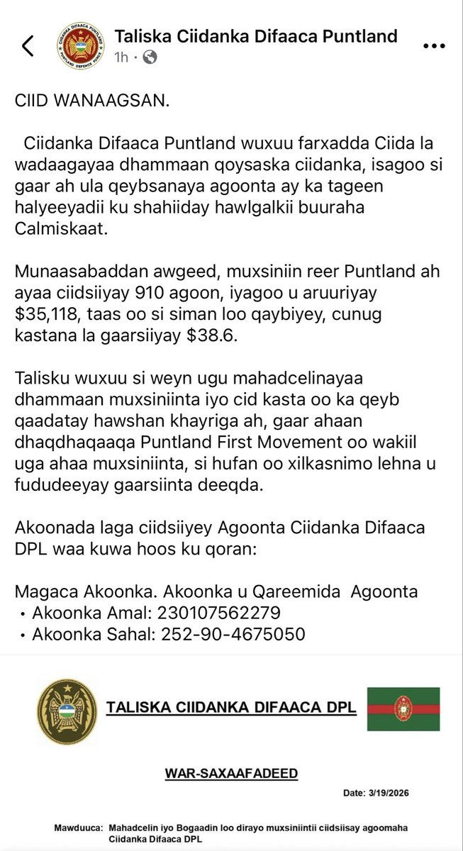 Puntland First HQ tweet media