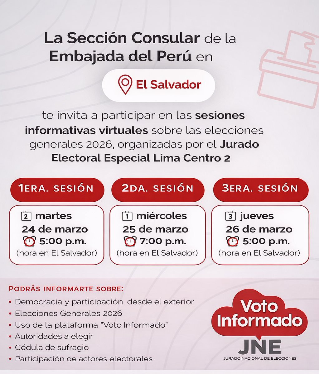 Embajada del Perú en El Salvador tweet media