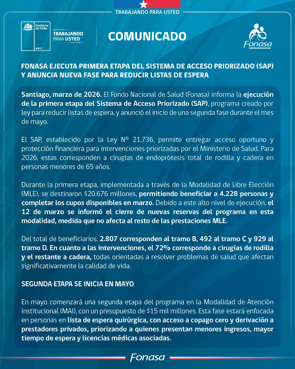 Fonasa - Fondo Nacional de Salud - Chile tweet media