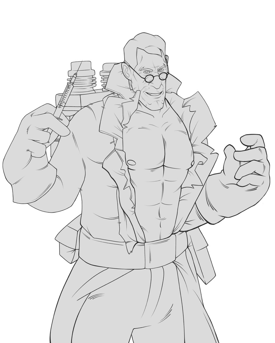 verrssv's tweet image. I have such a doctor, I would definitely not be afraid of pain. | #medictf2 #tf2 #medic #art