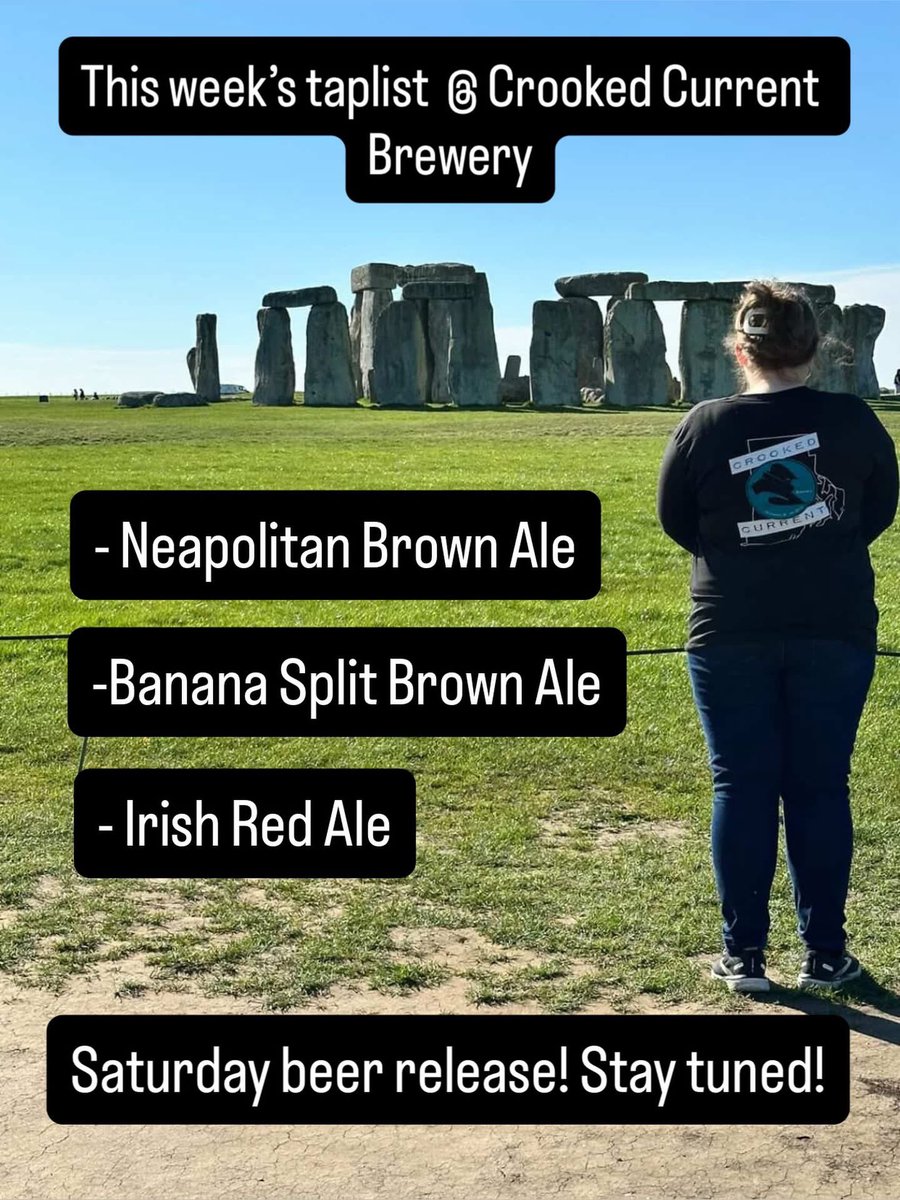 The Crook visits Stonehenge! Sorry (not sorry) but it will never be lost on us just how FREAKING AMAZING it is when you guys think to include us in your world travels… honestly this kind of validation really hits us in the feels! We’ll see y’all tonight-Thursday-from 5-8p!