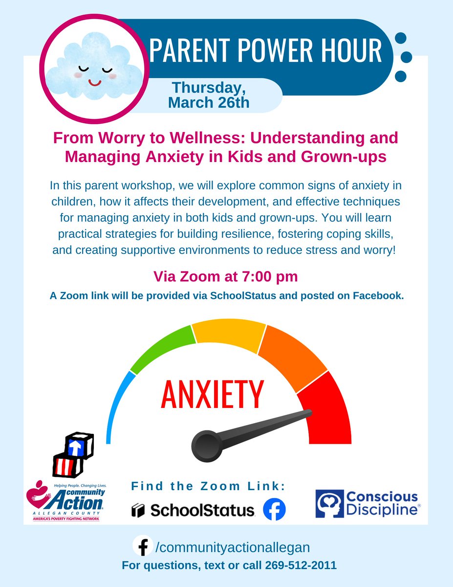 Mark your calendars for the March Parent Power Hour on Thursday, March 26th at 7:00 via Zoom!  

Zoom Link: us06web.zoom.us/j/84767065954?…