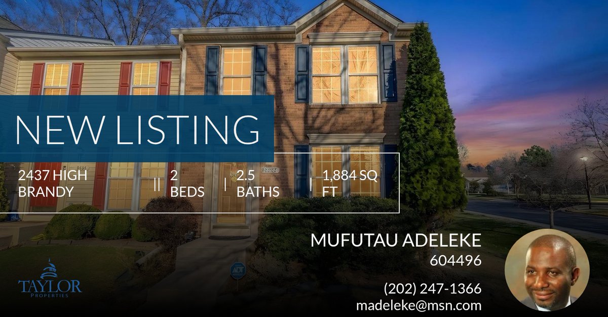 flexagent's tweet photo. 📍 New Listing 📍 Take a look at this fantastic new property that just hit the market located at 2437 High Brandy in Odenton. Reach out here or at (202) 247-1366 for more information!

Listed by Joshua Shane Burch

M Adeleke  ❤️ https://t.co/YFuJmWcB7F https://t.co/6XxZMz46Zk