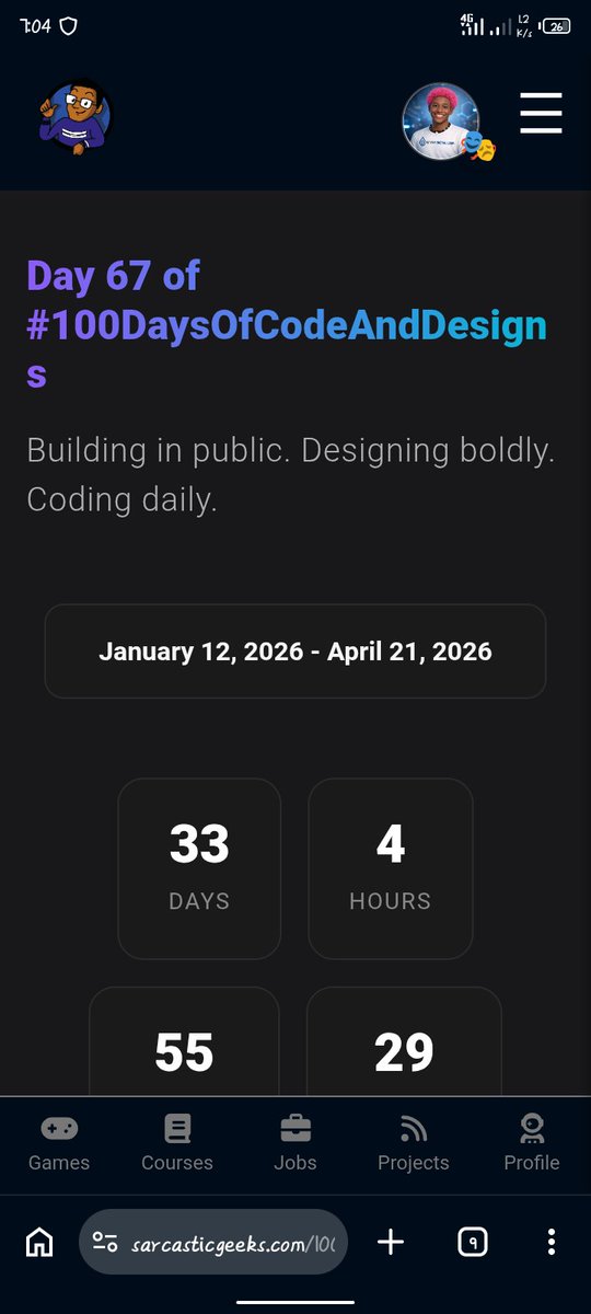 SomeMoreWater's tweet image. Day 67 of #100DaysOfCodeAndDesigns with the Sarcastic Geeks Trybe @sarcasticgeek4u

Today I read code and tire. 
I was trying to understand concurrency.