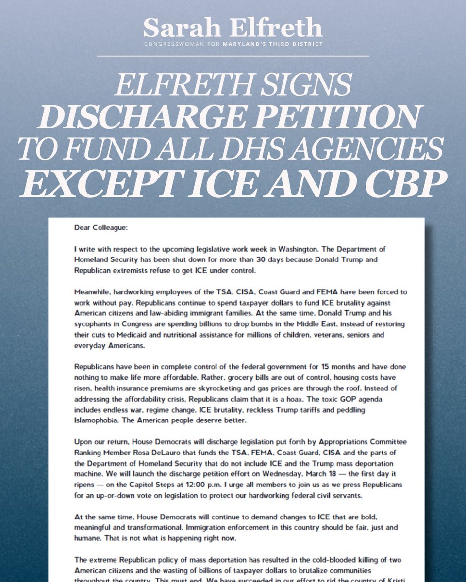 Congresswoman Sarah Elfreth tweet media