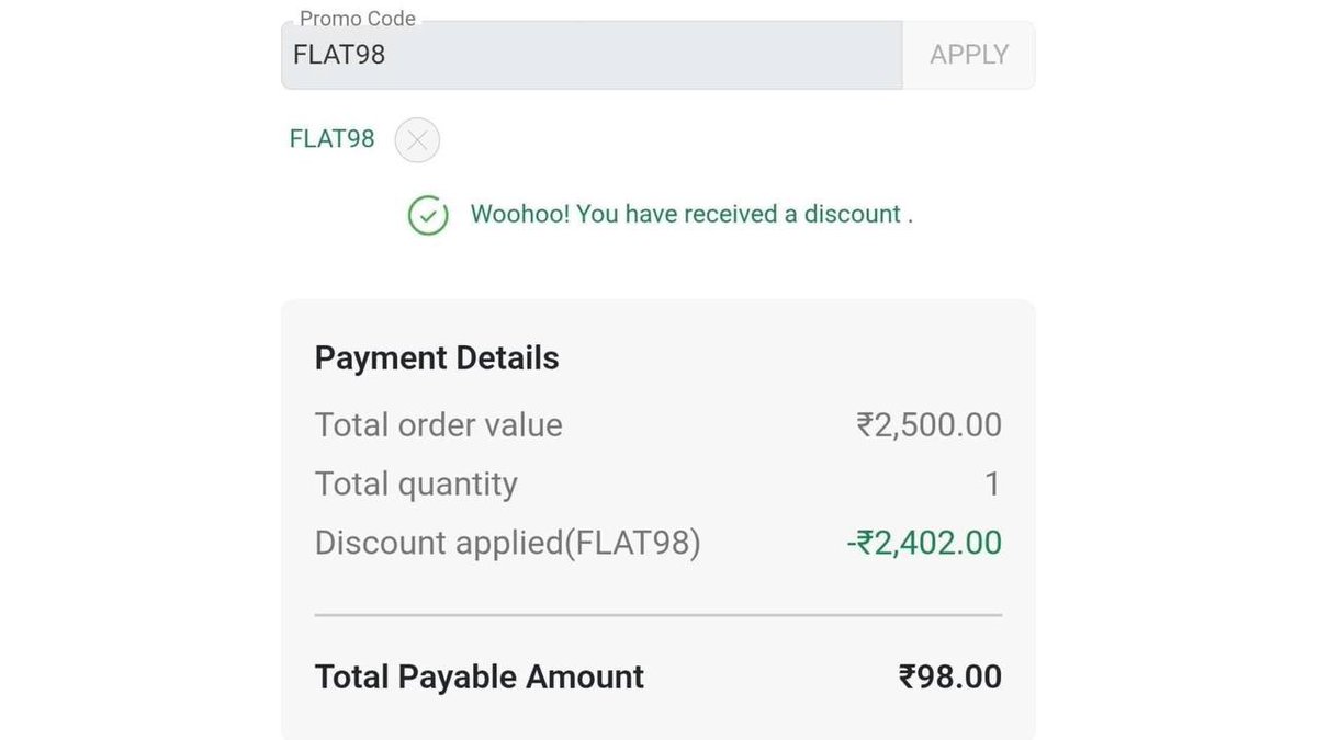 dealztrendz's tweet photo. ₹2,500 Yatra Hotel Gift Card for ₹98

https://t.co/oTV8ltYegL

Apply Coupon: FLAT98

Note : Promo Code is valid for booking of Domestic Hotels only with Minimum billing of ₹10,000

Benefits:
• Valid on Hotel Bookings only
• No minimum night requirement
Book any number of rooms & guests
• Book room with breakfast or major meals as per option listed.