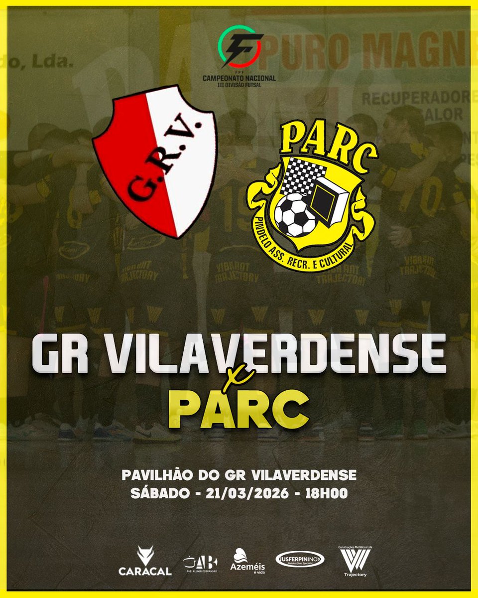 Agenda Semanal Seniores 🟡⚫

Campeonato Nacional de Seniores - III Divisão - Série B 📍
19ª Jornada ⚽
Sábado | 21/3 📆
18:00h ⌚
Pavilhão do GR Vilaverdense 🏟️
🆚 GR Vilaverdense

ℂ𝕠𝕟𝕥𝕒𝕞𝕠𝕤 𝕔𝕠𝕞 𝕠 𝕥𝕖𝕦 𝕒𝕡𝕠𝕚𝕠 🗣️