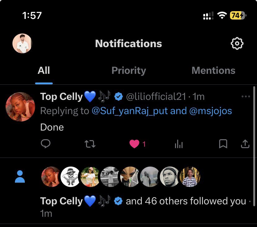 Following back tweet media