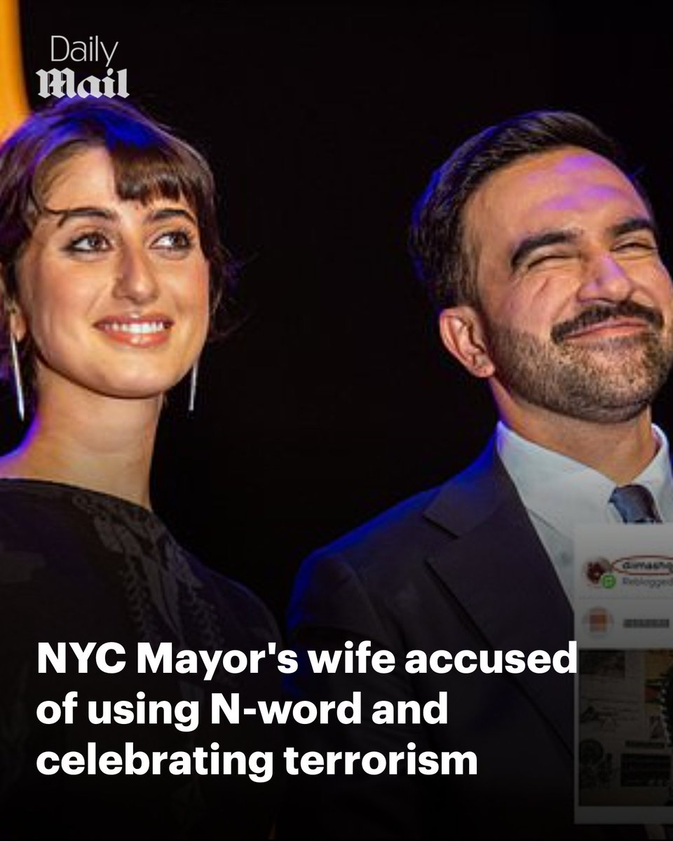 New York City Mayor Zohran Mamdani's wife appears to have used the N-word and celebrated Palestinian terrorists in resurfaced social media posts. 🔗 trib.al/LYrmXe7