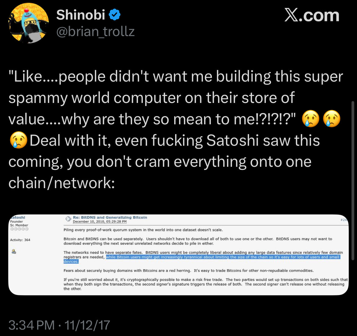 ₿itcoin ₿ombadil tweet media