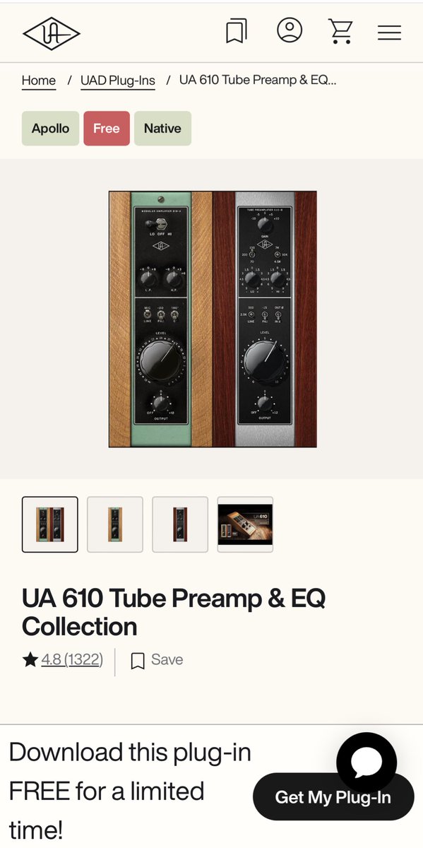 DSP駆動のUADほぼ毎回使ってるけど、610もnativeリリースされたし、またnative縛りミックスしてみた。(尚そのセッションで610使わず、終わってから気づき唖然)

でも単体で試したけど、610もnativeとDSP音違うなぁ…それも特徴と思って使い所を選ぶべきなんだろうけど。

まあ無料なら…言うことねぇ‼️