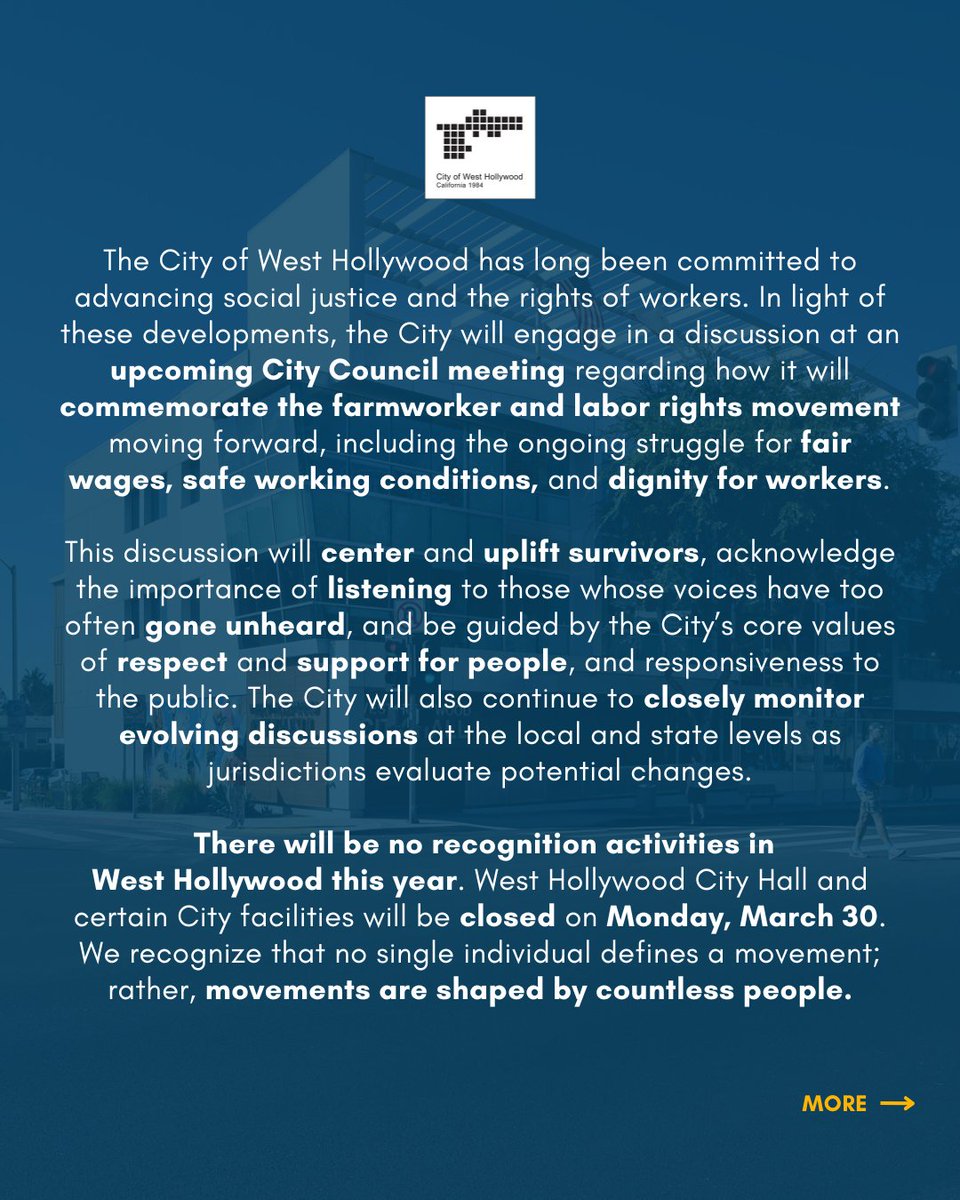 City of West Hollywood tweet media