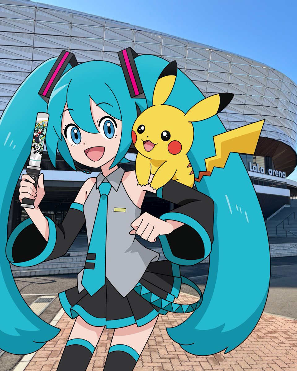 「楽しみだね！」
#ポケミクライブ #初音ミク