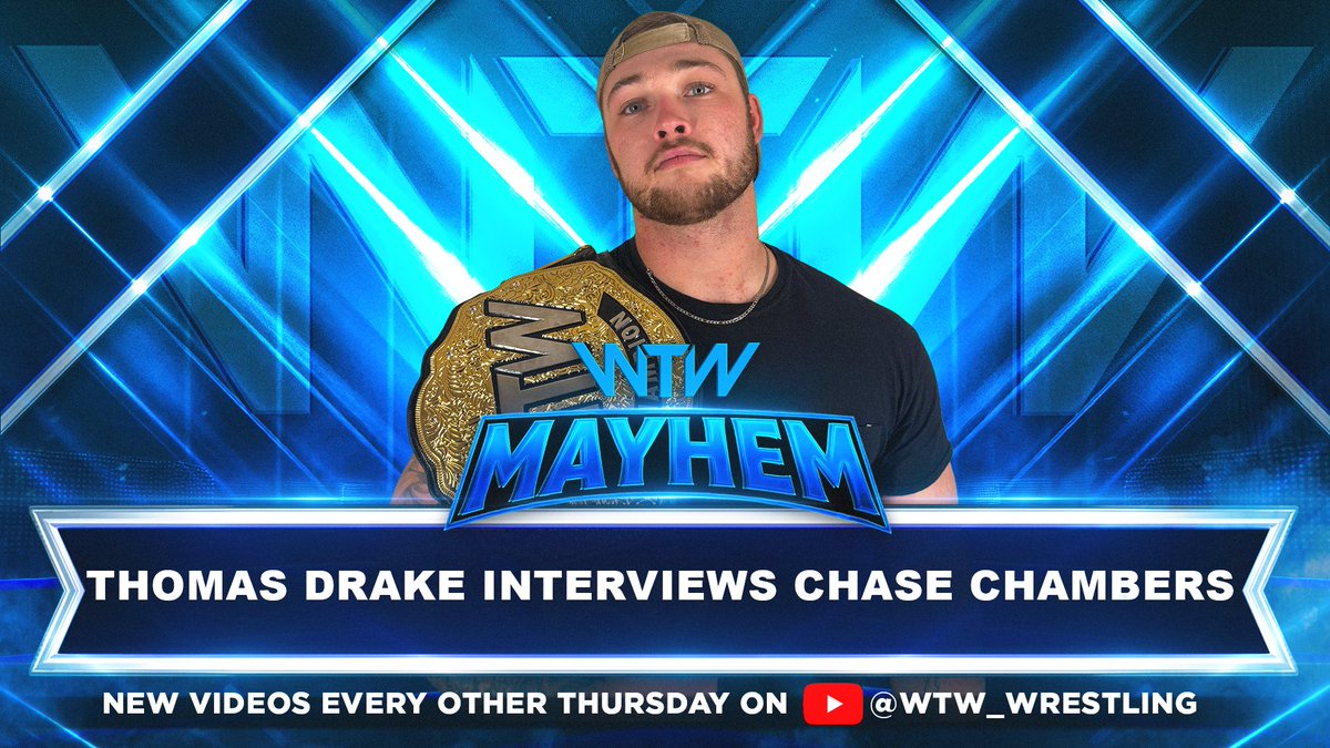 WTWBYW's tweet photo. ❗️MAYHEM 10 is LIVE❗️

Nex-Gen Championship Rematch
Juggernaut🤡 vs Jetpack⚾️

Thomas Drake🎙️ has a busy night with 2 exclusive interviews!

Will we find out who is the new #1 contender for Chase Chambers💀 and the WTW Championship? 

Click the link below to see it all! https://t.co/0CpL6GqHkr