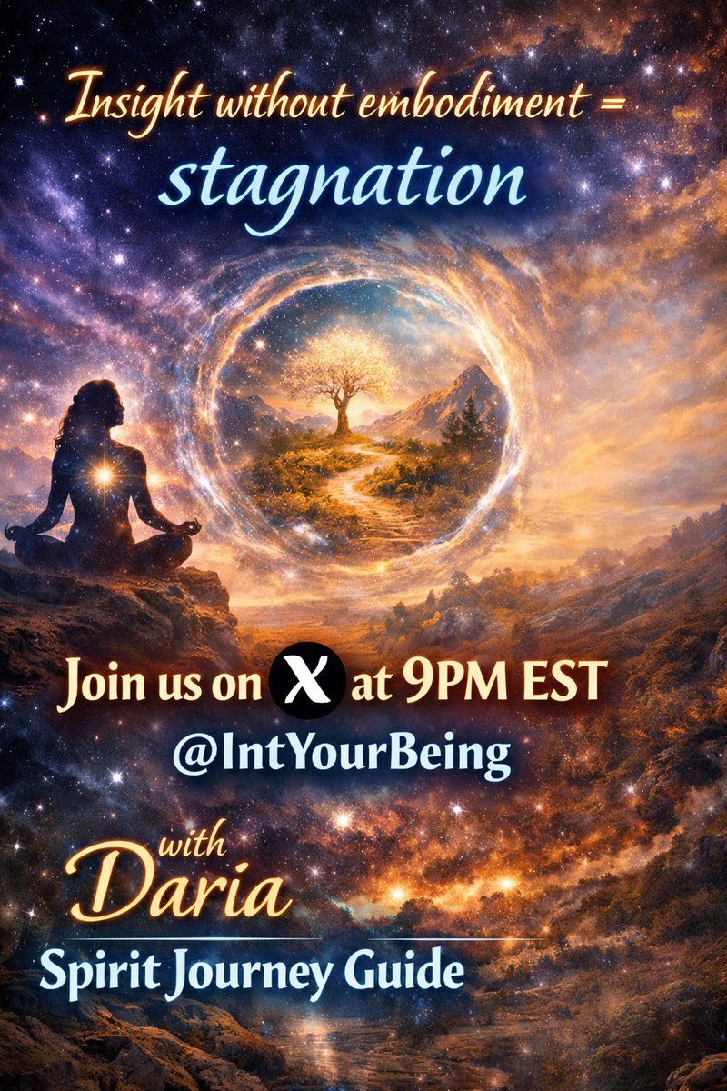 Intyourbeing's tweet photo. Why UR Life Isnโt Moving (Even Though U'R Doing the Work)
#EmbodimentWork #InnerAlignment #SpiritualIntegration #EnergyAlignment
#MindBodySpirit #CongruentBeing
#AwakenedLife #SelfMastery #HealingJourney #SpiritualGrowth #AlignmentOverEverything #NervousSystemHealing #InnerWork https://t.co/Iyx1zS2Gks