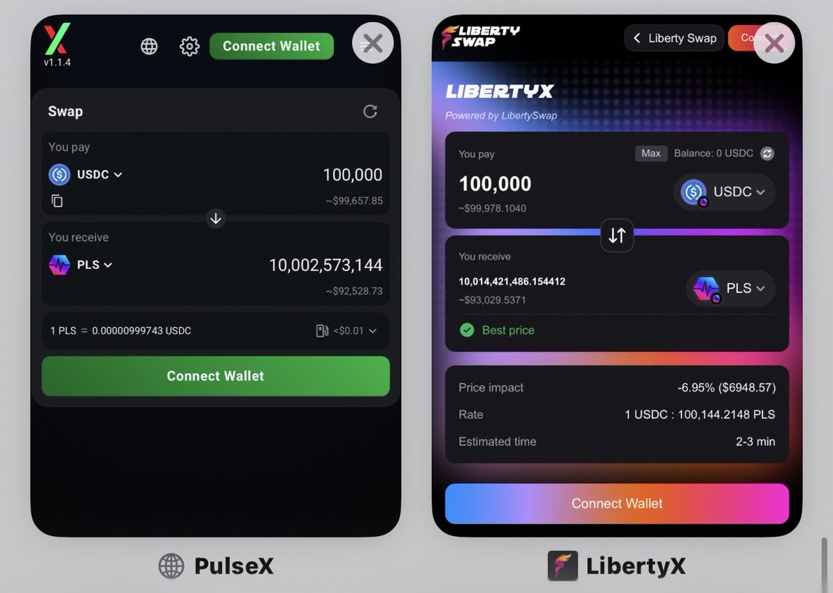 Liberty Swap⚡️Bridge2Pulse™️Privacy and Freedom tweet media