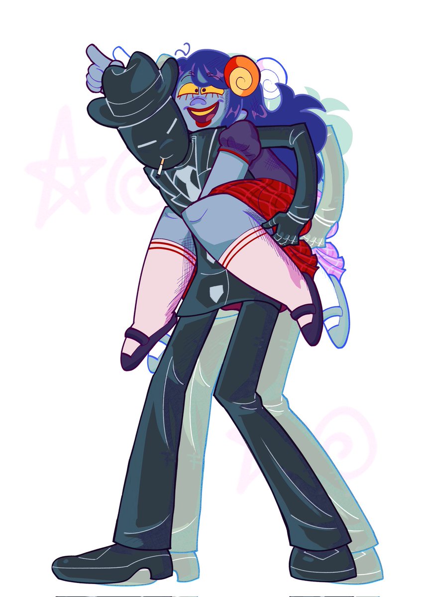 gaz the kittysquid loves vriska ☆𖦹 tweet media