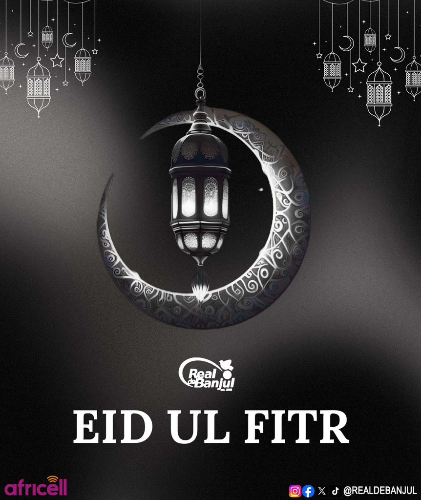 𝐇𝐚𝐩𝐩𝐲 𝐄𝐢𝐝 𝐔𝐥 𝐅𝐢𝐭𝐫 𝐭𝐨 𝐞𝐯𝐞𝐫𝐲𝐨𝐧𝐞 𝐜𝐞𝐥𝐞𝐛𝐫𝐚𝐭𝐢𝐧𝐠 🌙🕌📿.

Do have a wonderful celebration.

#rdb #eidulfitr2026 #cityboys #realdebanjul