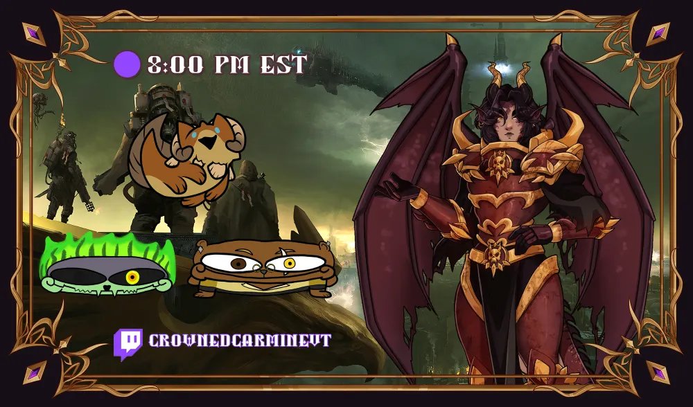 HOWDY! We are live with a bunch of frens Carmine, <a href="/TeddyPal_VT/">TeddyPal</a> &amp; <a href="/TheBatzooka/">Batzooka</a> 
Cone join us as we explore the new expansion!

twitch.com/bugskipper