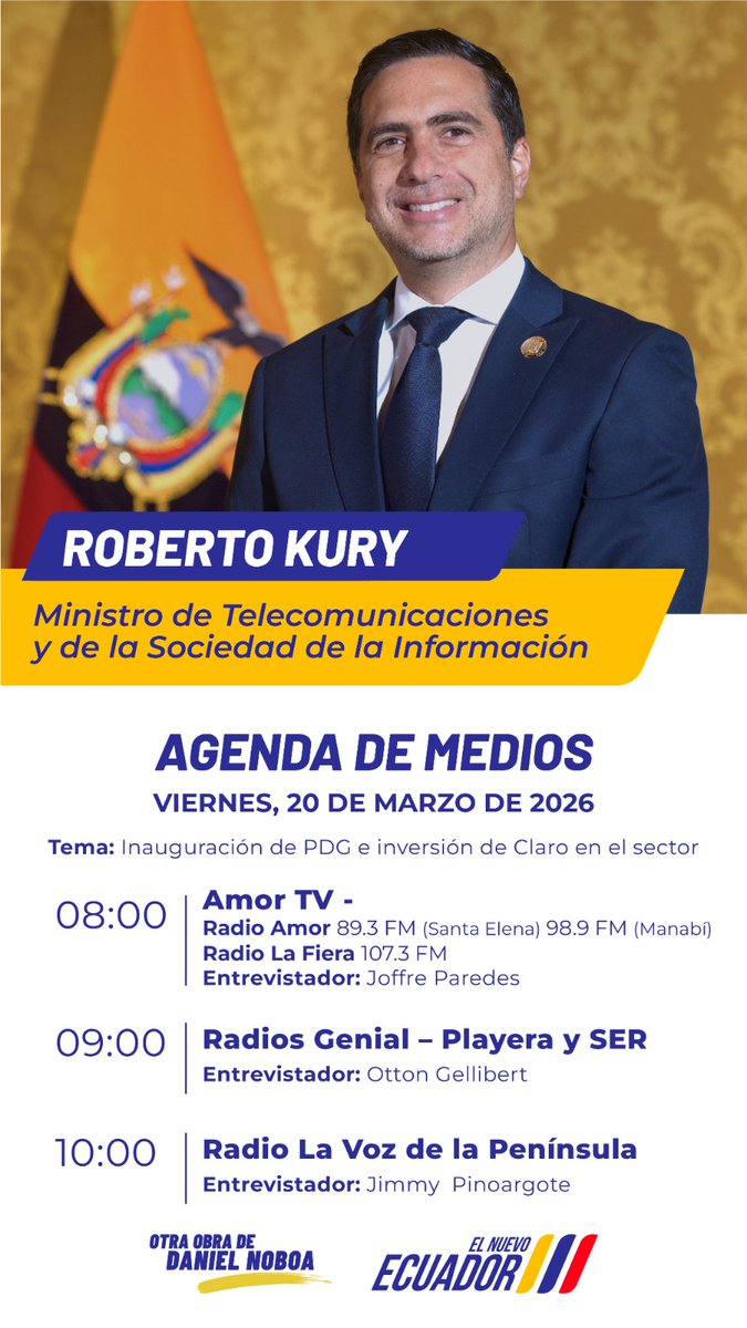 Ministerio de Telecomunicaciones Ecuador 🇪🇨 tweet media