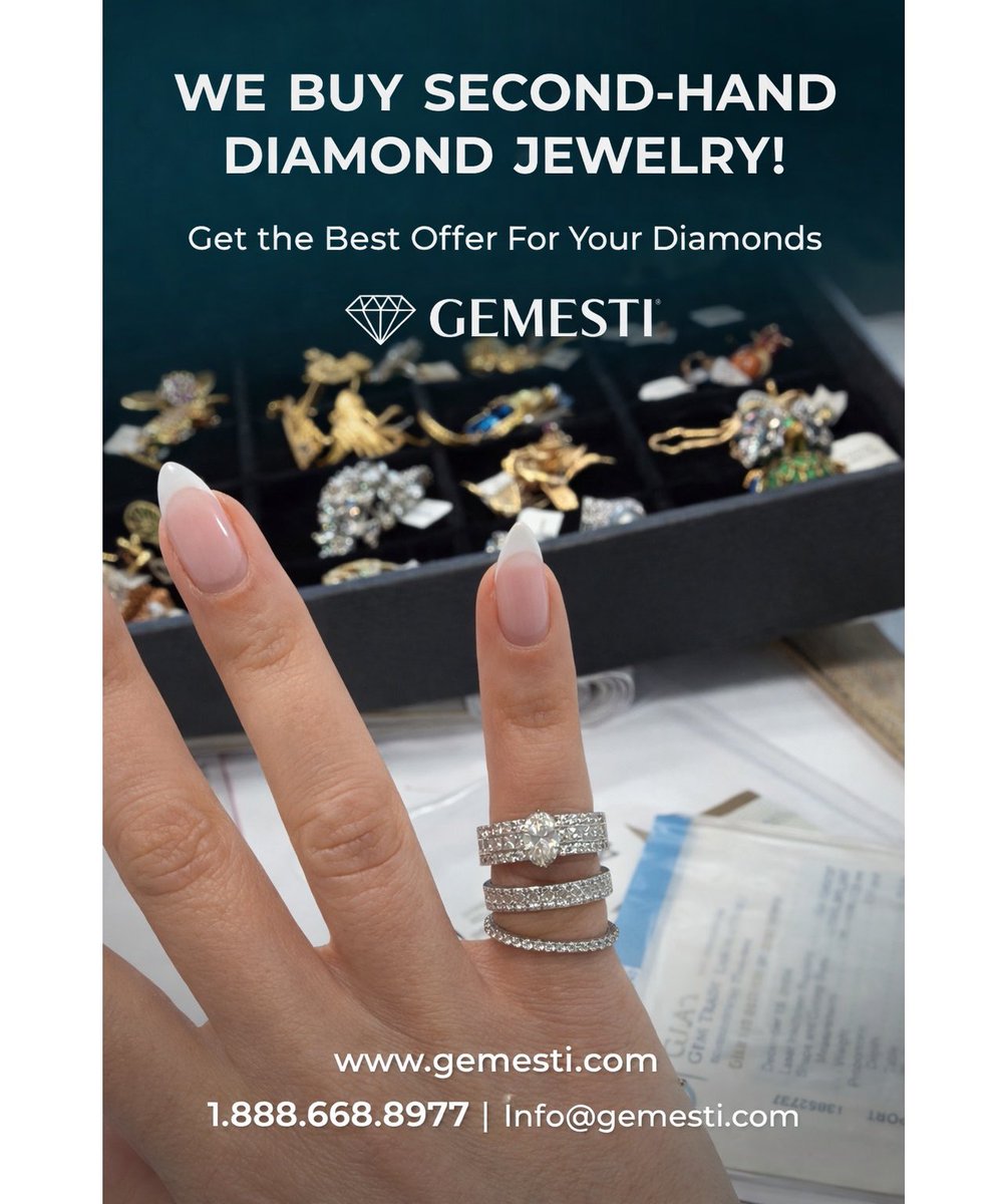 gemesti's tweet photo. That piece you no longer wear? It still holds value ✨ Let it work for you.

Get your quote today:
🌐 https://t.co/isK2ykGjaW
📞 1.888.668.8977
📧 Info@gemesti.com

#DiamondJewelry #SellYourJewelry #LuxuryJewelry #CashForGold #JewelryBuyer https://t.co/rOVAurlNgS