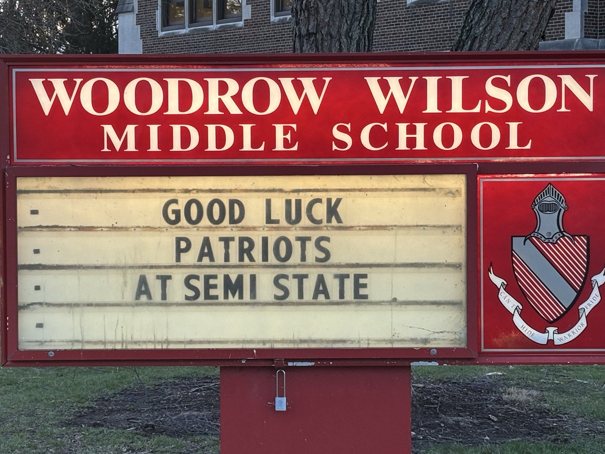 Wishing former Warriors Cam, Gavin, Trai, Brady, Blake and the rest of the Patriots the best of luck at the Semi-State competition this weekend. In recognition of the Patriots, Friday at Wilson will be observed as a red, white and blue day. Go Patriots!