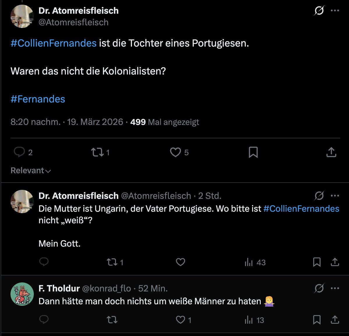 _Ana_Branco_'s tweet image. Wenn Dunning-Kruger kickt...

Der Vater ist Inder portugiesischer Abstammung.

Und weder Weiße noch irgendwelche Tokens bestimmen, wer weiß ist.

#Assis