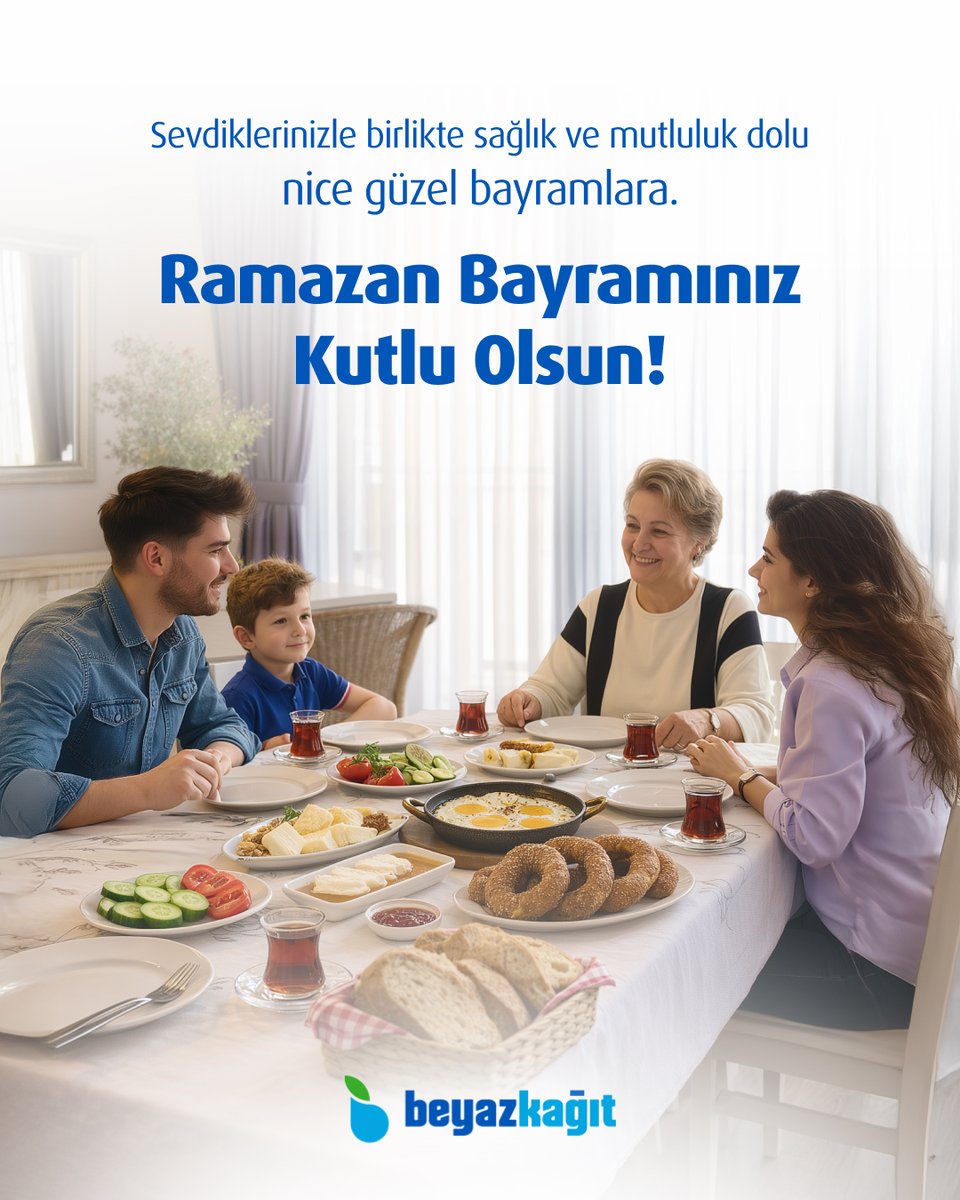 Sevdiklerinizle birlikte sağlık, huzur ve mutluluk dolu bir bayram geçirmenizi dileriz. Ramazan Bayramınız kutlu olsun.
#BeyazKağıt #RamazanBayramı