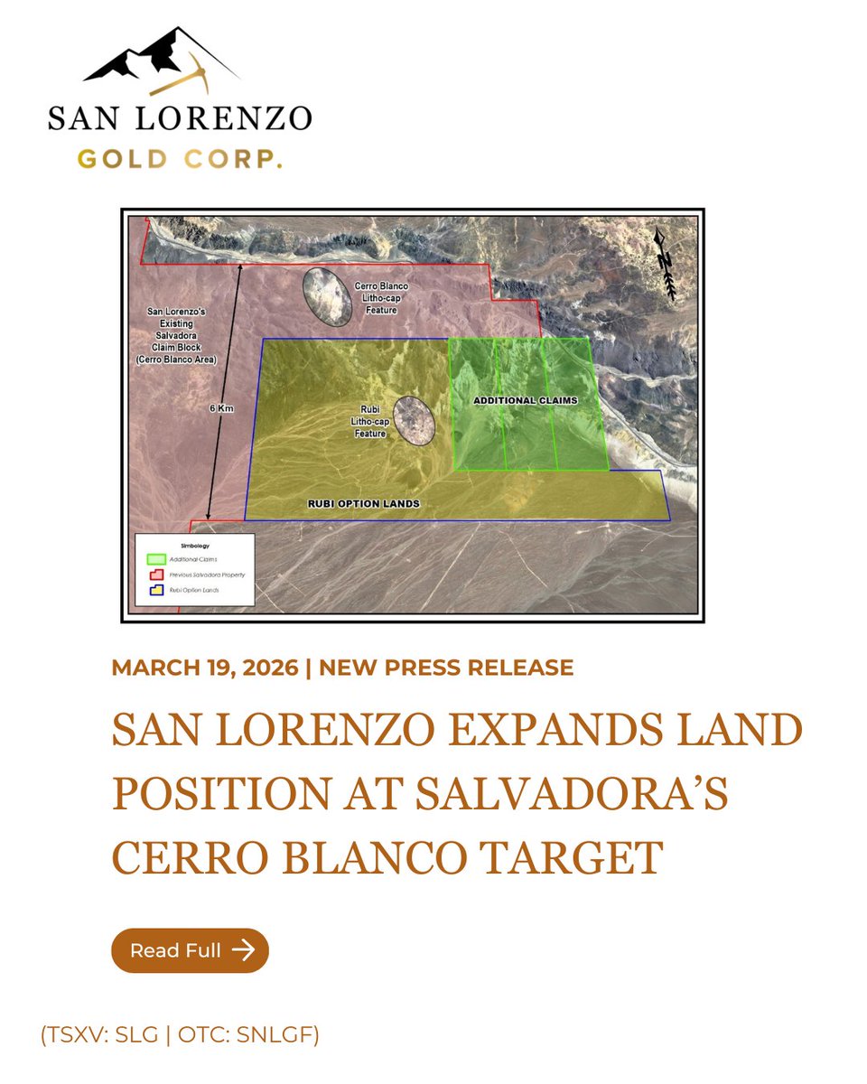 San Lorenzo Gold Corp. tweet media